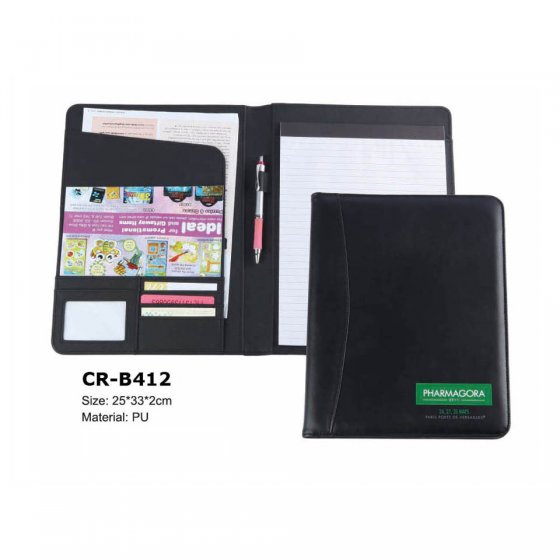 CR-B412 Synthetic Leather Graduation Present Simple Style Personalized Padfolio